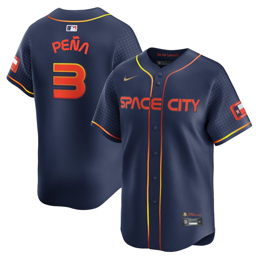 Men Houston Astros 3 Jeremy Pena Nike Navy City Connect Limited Player MLB Jersey